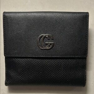 Vintage Gucci Black Leather Wallet with Logo